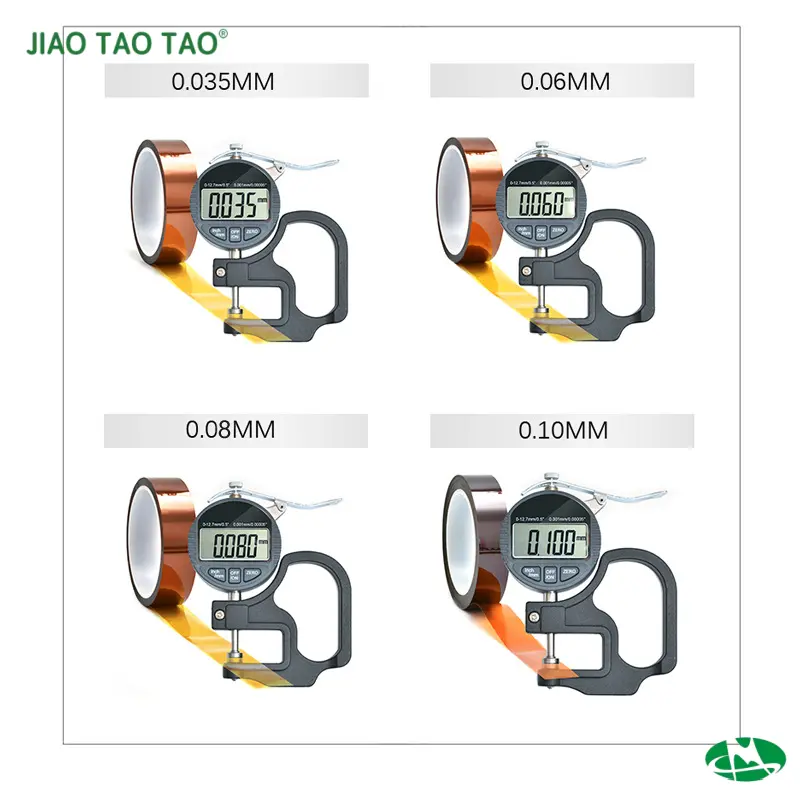 Custom size clear polyimide tape with OEM slitting, die-cut converting, and bulk supply service.